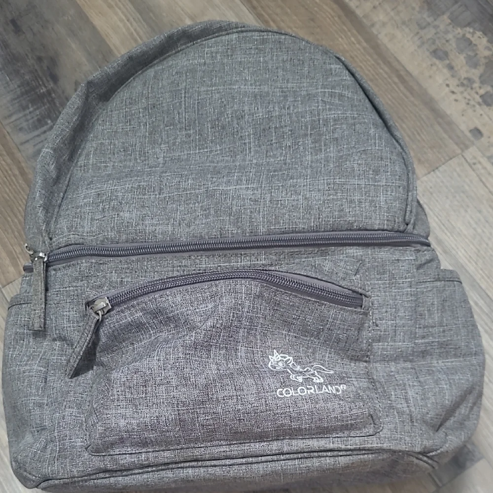Gray Colorland Insulated Diaper Backpack Bag